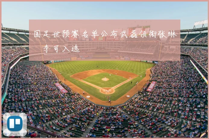 国足世预赛名单公布武磊领衔张琳芃李可入选